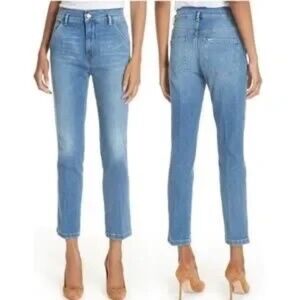 Frame | Le Slender Straight Leg‎ Jeans In Thistle, Size 28